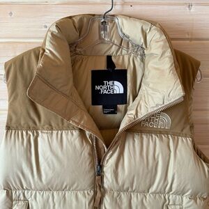 The North Face 600 Down Puffer Vest | Tan/Beige Colorblock | Women’s S EUC